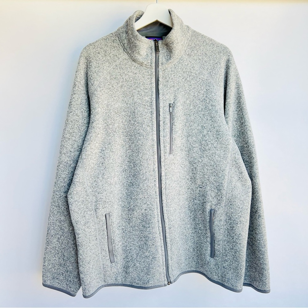 Sold-Patagonia worn wear Better Sweater full zip in heather gray - Picture 3 of 11